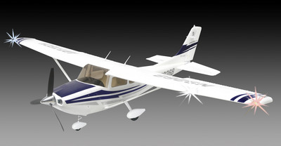 Art-Tech Cessna 182 500CL V2, 1300mm (Blue ARF Version) EPO [AT2127D-R]